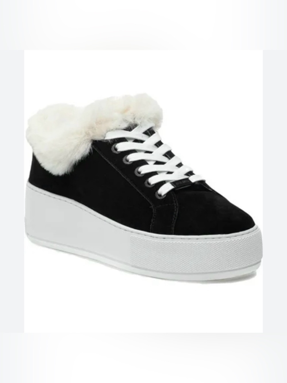 J/Slides Mellia platform sneakers in black suede. Size 7